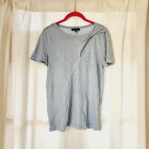 1.State Cutout Linen Tee